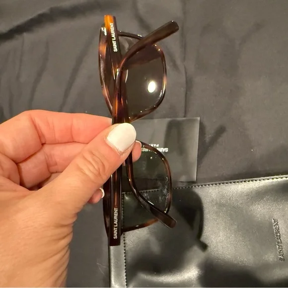 Saint Laurent Tortoiseshell Sunglasses with leather case Yves Saint Laurent | Accessories | Yves Saint Laurent  main image 2